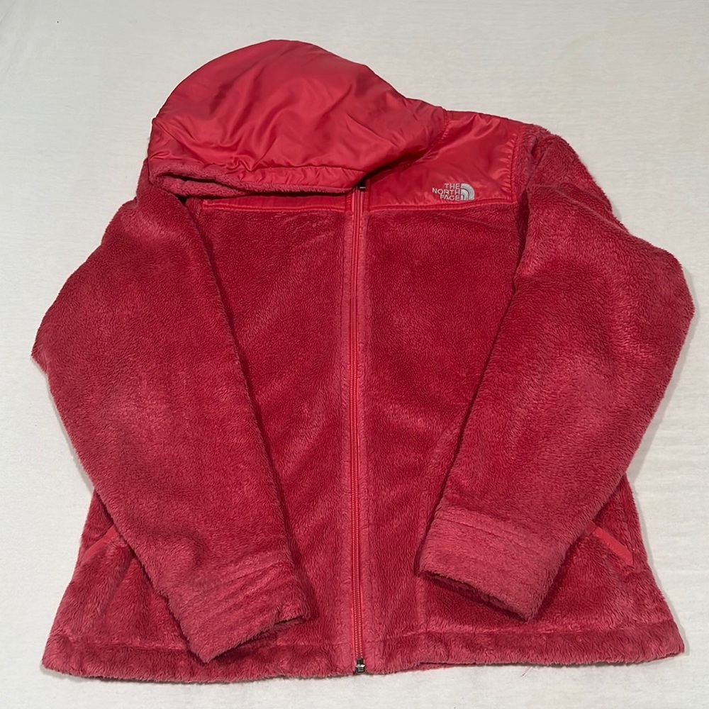 NORTH FACE/ pink fuzzy jacket M